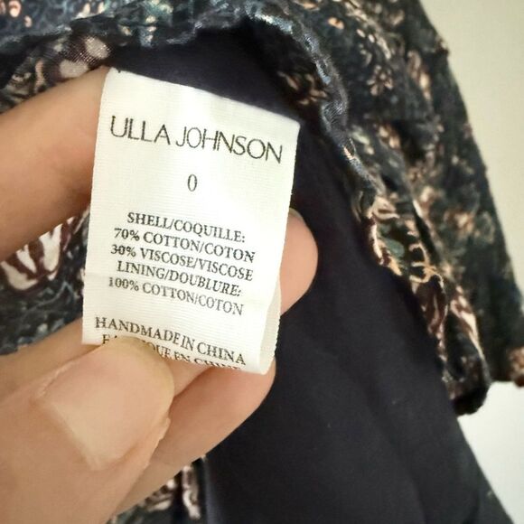 Ulla Johnson Juniper Mini Dress in Twilight Navy Floral - Size 0 - Picture 7 of 7